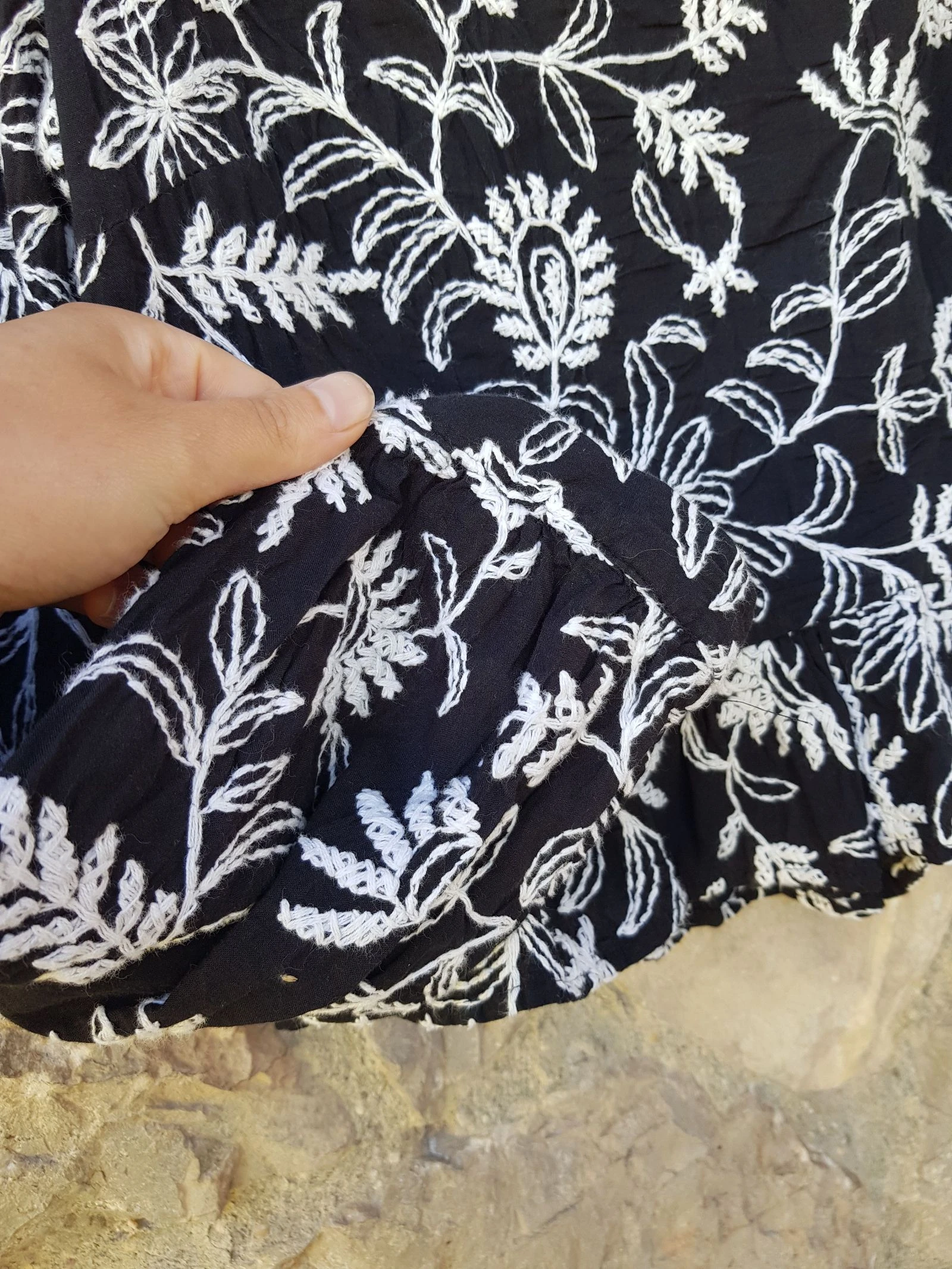 Top cropped bordado algodão costas abertas Zara – photo 6